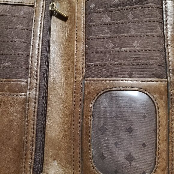 Vintage Fossil  "Long Live Vintage 1954" Women's Emory Wallet Leather Organizer - Picture 6 of 16